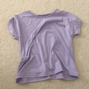 Lavender happy crop top
